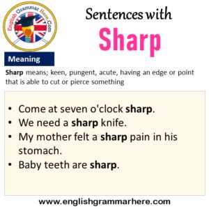5pm sharp meaning|word usage .